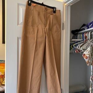 Mauve High-Rise Wide Leg Tan Pants